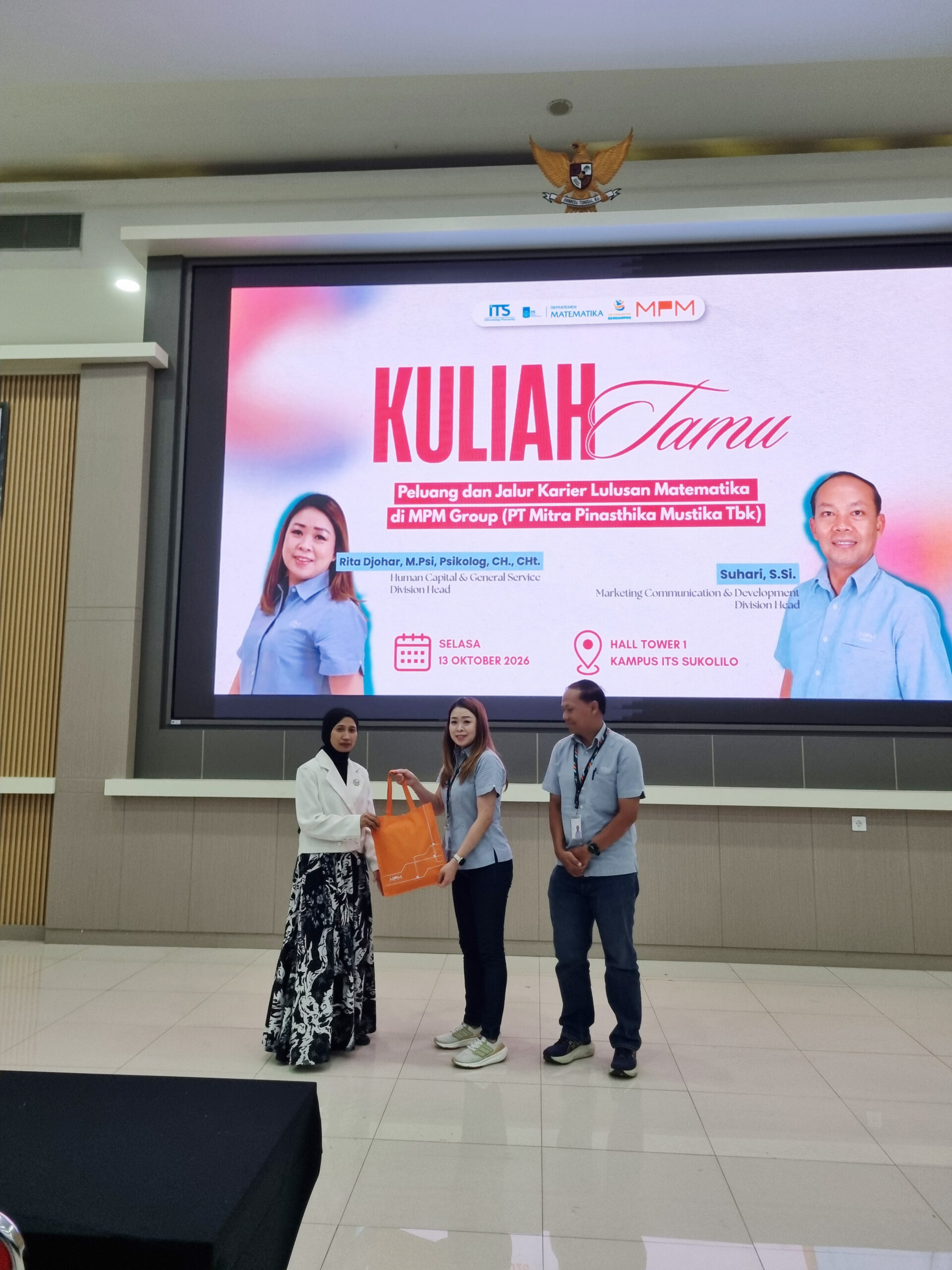 Buka Peluang Karier Sektor Otomotif dan Konsumen, Departemen Matematika ITS Gelar Kuliah Tamu Bersama MPM Group
