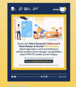 Bantuan Pembiayaan Kuota Internet bagi Mahasiswa ITS