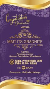Virtual MMT-ITS Graduation Night