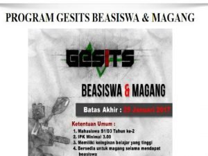 Perdana, Gesits Tawarkan Beasiswa