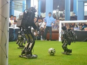 KRSBI Humanoid: ICHIRO Takluk Pada Juara Bertahan