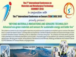 ICOMMET 2015, Ajang Komunikasi Ahli Material