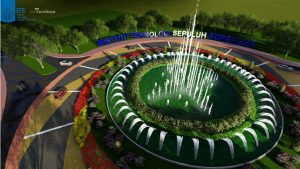 Kado HUT Surabaya, ITS Resmikan Taman Air Mancur Menari