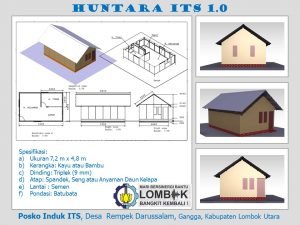 Huntara ITS 1.0 Ringankan Beban Korban Gempa
