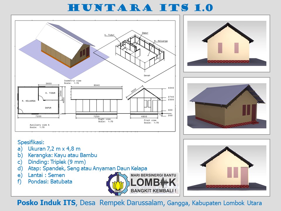Huntara Its 1 0 Ringankan Beban Korban Gempa Lombok Its News