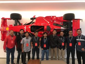 Tim Sapuangin ITS Timba Ilmu di Markas Ferrari Italia