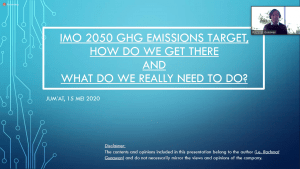 Management of Green House Gas Emissions of International Sailing Ships