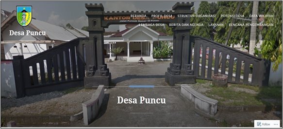 The appearance of Puncu village website as a community service program (KKN) Institut Teknologi Sepuluh Nopember (ITS) students