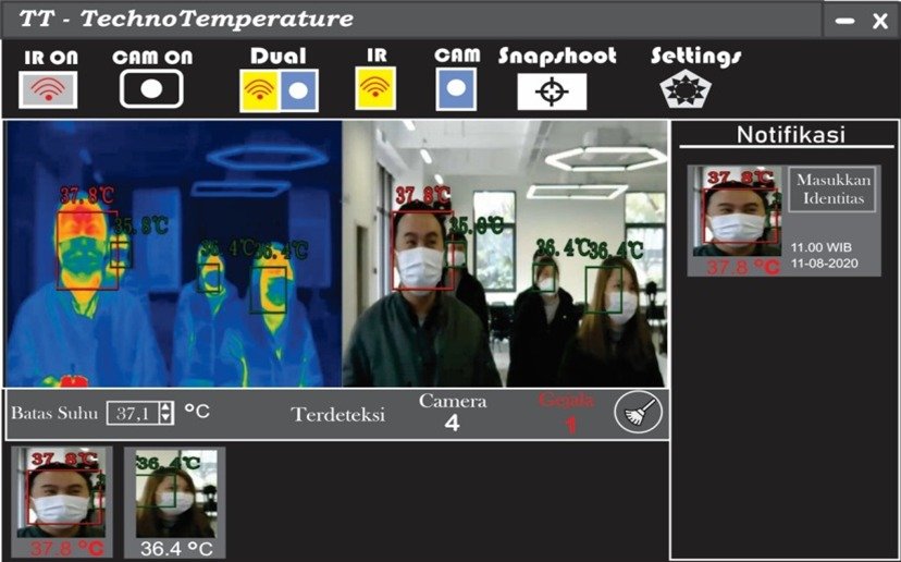 Aplikasi TT - Techno Temperature yang dapat mengukur dan mendata suhu tubuh menggunakan kamera Flir Lepton