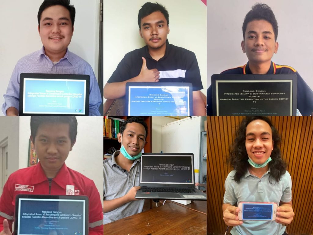 Para anggota Tiksna Falcata Team ITS terdiri (dari kiri atas) Robert Ciputra H, Bagas Hani Pradita, Handy Suryowicaksono, (dari kiri bawah) Syaharussajali, Akbar Anugrah Putra, dan Aulia Rayimas T
