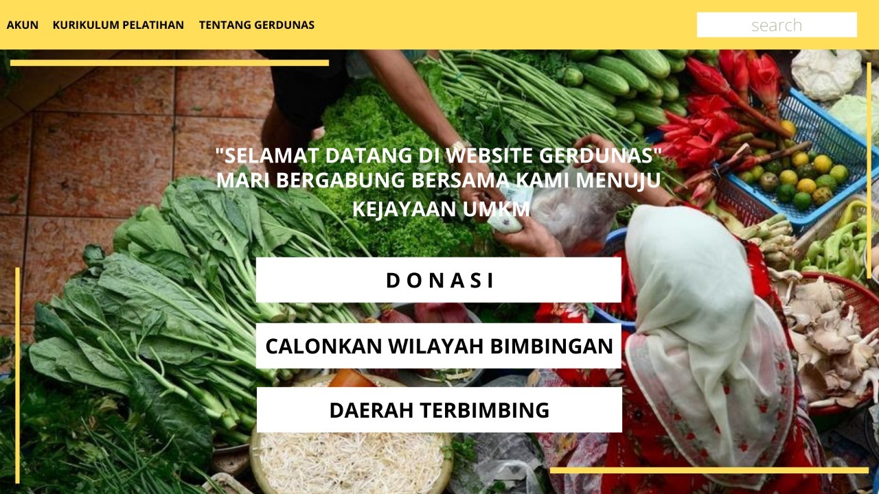 Website program Gerdunas hasil inovasi Ahmat Yulianto, mahasiswa Statistika ITS peraih juara 3 lomba Essay ENECO 2020