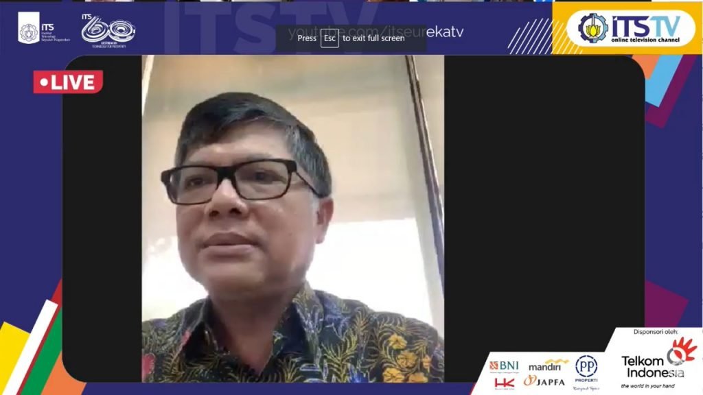 Ketua Umum IKA ITS Ir Sutopo Kristanto MM turut memberikan sambutan pada acara pembukaan Lustrum XII ITS secara virtual