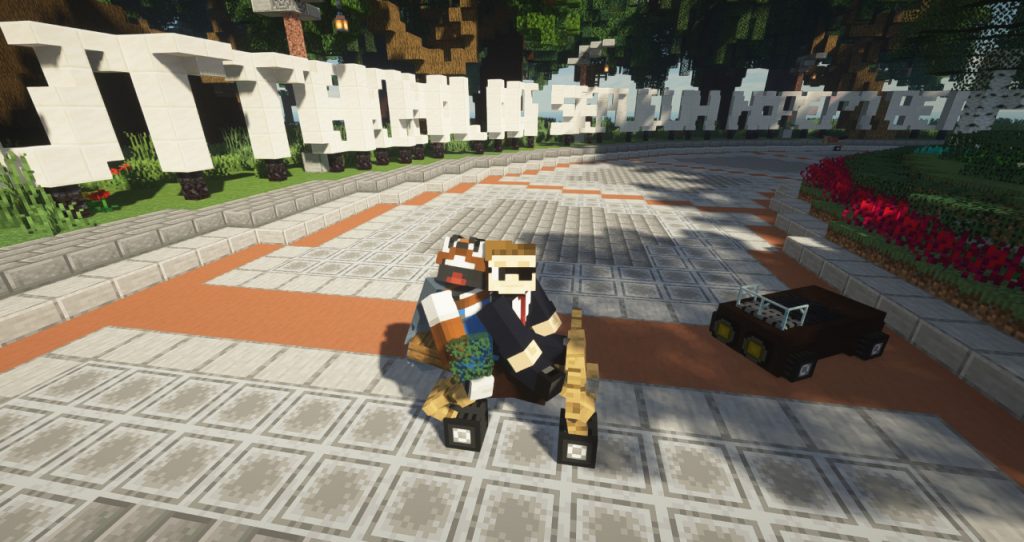 Tradisi arak-arakan Wisuda ITS ke-122 yang ditampilkan secara virtual menggunakan media permainan minecraft