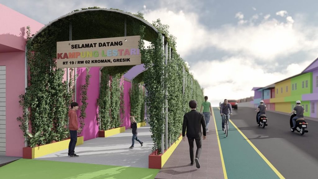 Rancangan lokasi penerapan IPAL gagasan tim Grisse ITS di Kroman, Gresik