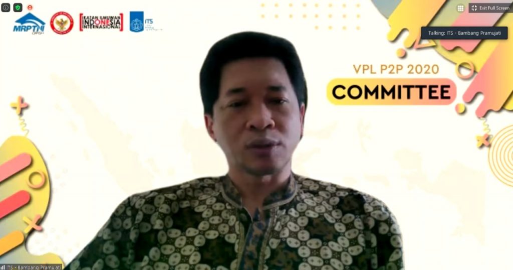 Bambang Pramujati ST MSc Eng PhD saat membuka acara VPL P2P 2020