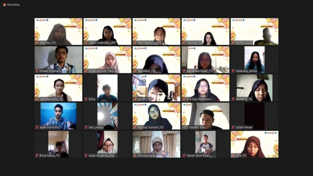 Peserta acara VPL P2P 2020 dalam platform Zoom