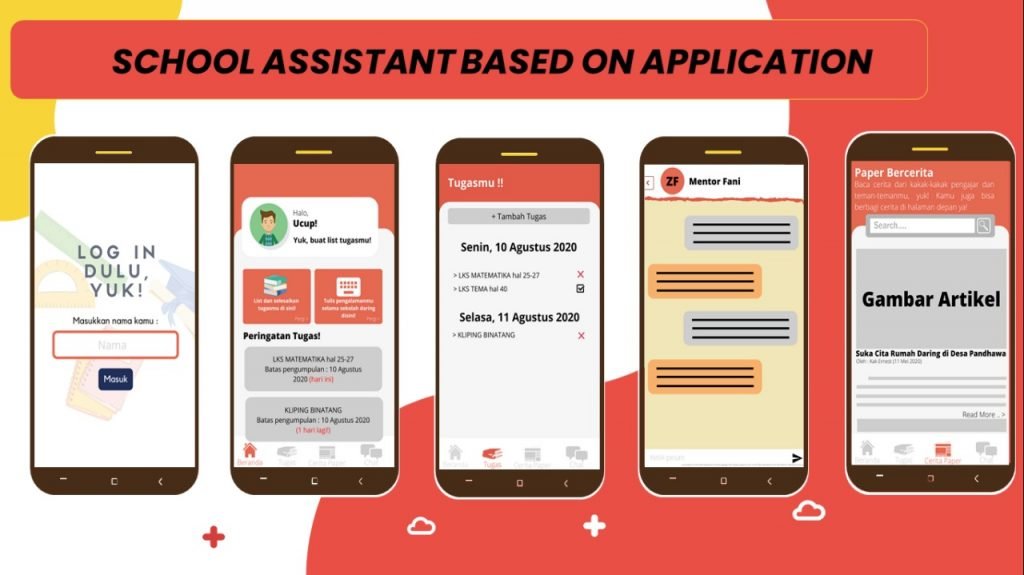 Ilustrasi School Assistant Based on Application salah satu program kerja Komunitas PAPER
