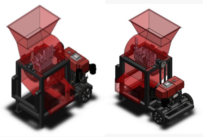 Rancangan mesin pencacah bonggol jagung karya tim Abmas dan KKN ITS
