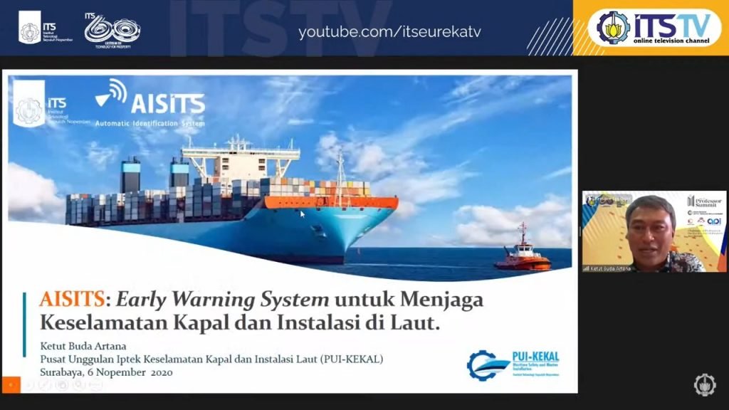 Prof Ketut Buda Artana dari ITS ketika menyampaikan karya inovasinya mengenai Keselamatan Kapal dan Instalasi di Laut