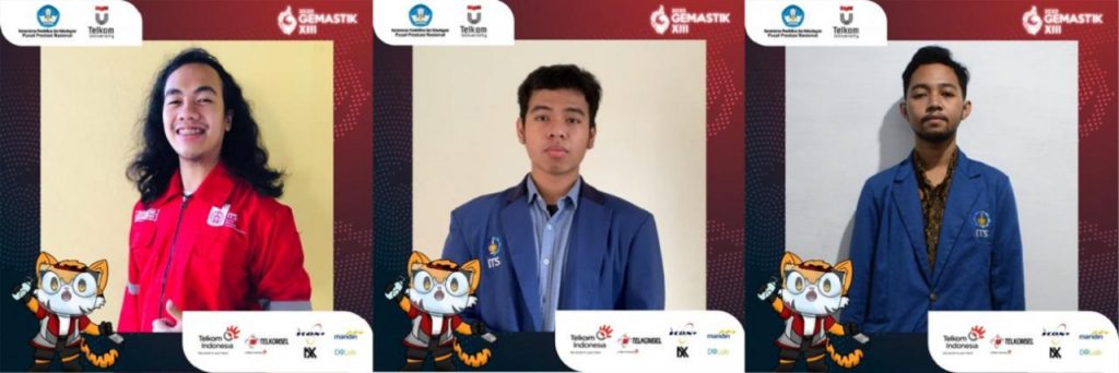 (kiri ke kanan) Tim TOLE ITS yang terdiri dari Aulia Rayimas Tinkar, Habib Ihza Alamsyah, dan Renaka Agusta