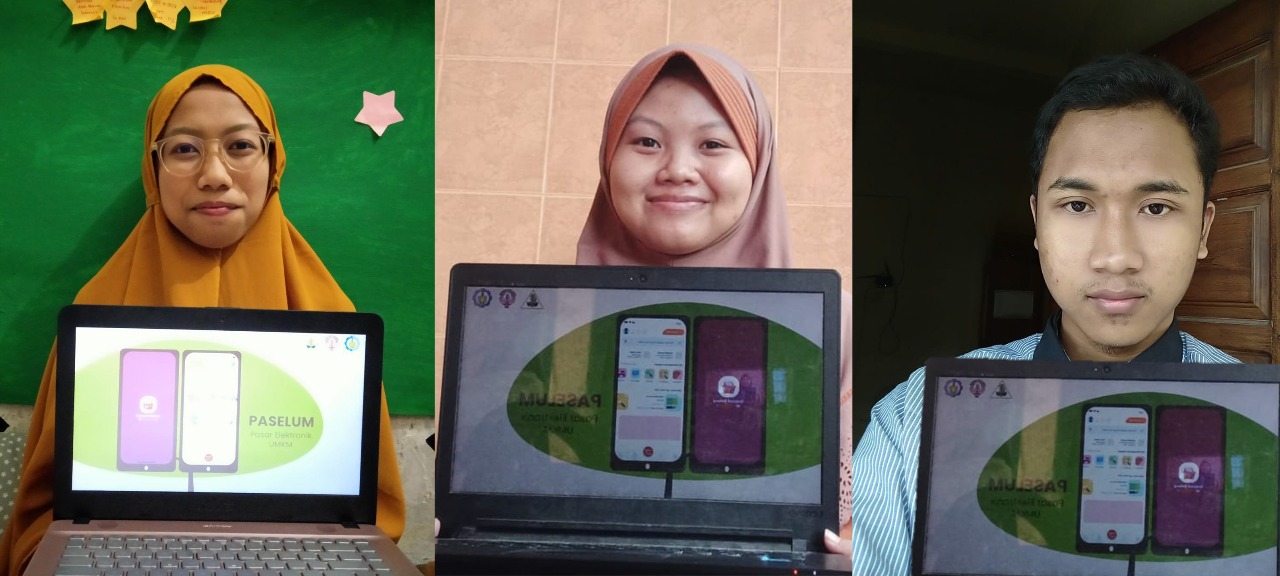 (dari kiri) Shabrina Nur Lathifatul AfifahMaya, Kencana Wulandari, dan Arjun Aksan yang merupakan tim mahasiswa ITS penggagas Paselum