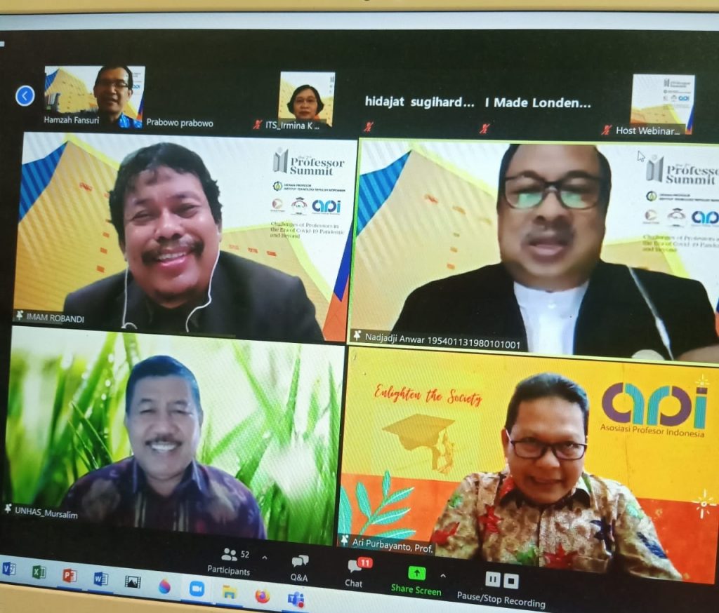 Prof Dr Ir Imam Robandi MT (kiri atas), Prof Dr Ir Nadjadji Anwar MSc (kanan atas) dan Prof Dr Ir H Ari Purbayanto MSc (kanan bawah)