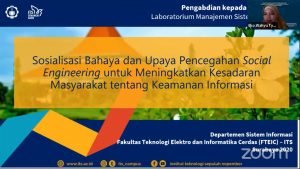 Abmas ITS Edukasi Bahaya Social Engineering pada Masyarakat