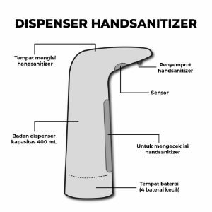 Rancangan Zero Mask Waste Box bagian dispenser handsanitizer