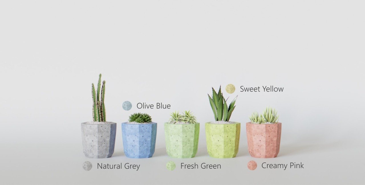 Ragam jenis Kindcrete, vas bunga beton buatan tim mahasiswa ITS