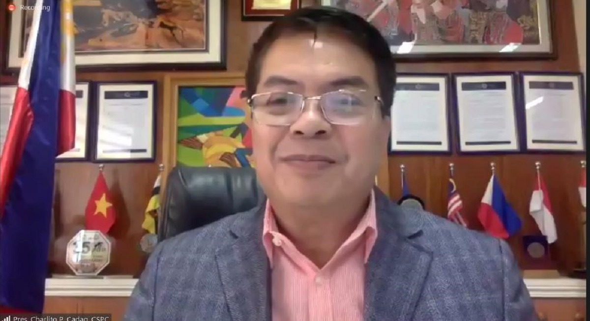 President of CSPC Dr Charlito P Cadag juga menghadiri acara virtual signing MoU