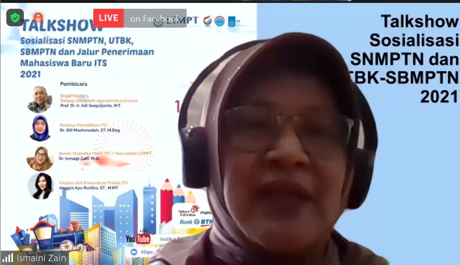 Koordinator Sosial dan Promosi LTMPT 2021 Dr Ismaini Zain MSi menjelaskan jalur penerimaan mahasiswa baru 2021