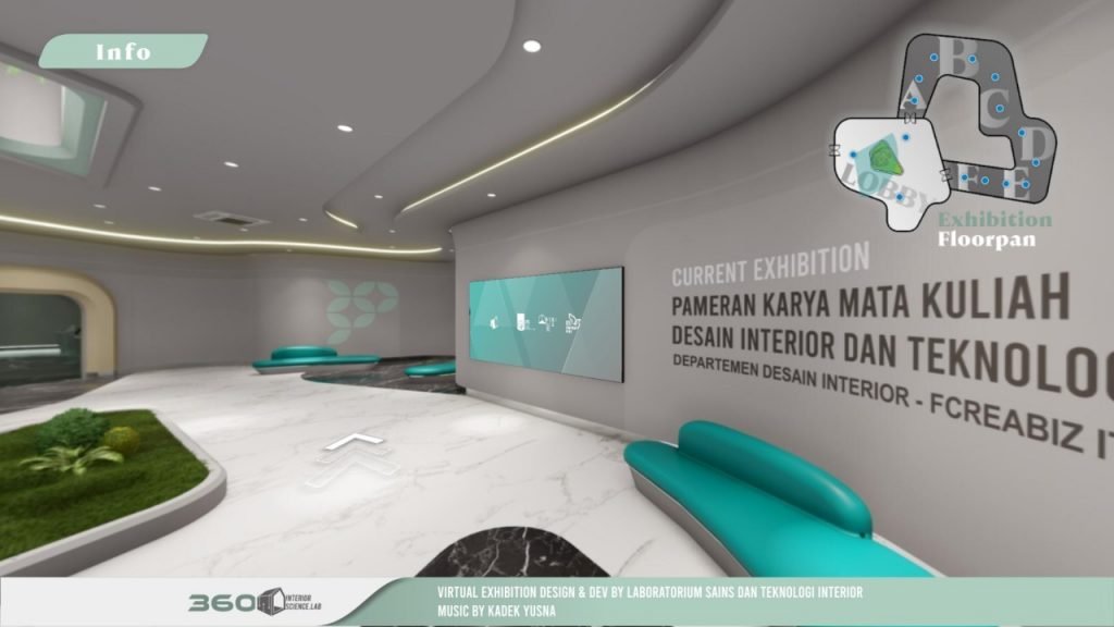 Masuk ke dalam pameran virtual, pengunjung akan disuguhi tampilan Lobi SPATIAL Virtual Gallery