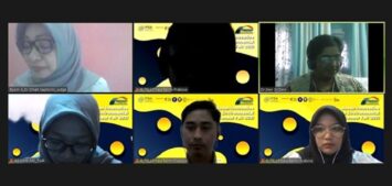 Ahmad Fahmi Prakoso dan anggota tim lainnya saat mempresentasikan inovasinya pada ajang ASEAN Innovation Science and Entrepreneur Fair (AISEEF) 2021 secara daring