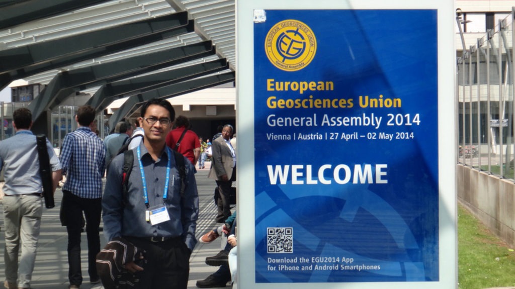 Prof Dr rer pol Heri Kuswanto MSi menghadiri Europian Geosciences Union 2014