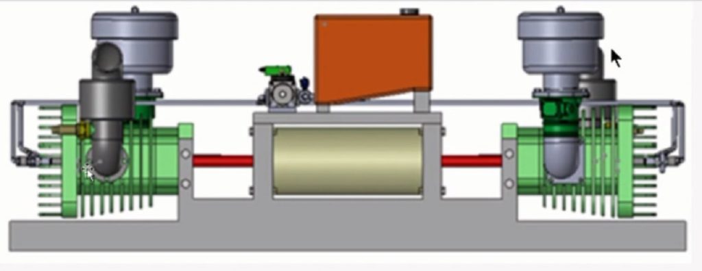 Desain semi free piston linear engine yang telah menjadi riset Prof Ir Aguk Zuhdi Muhammad Fathallah MEng PhD