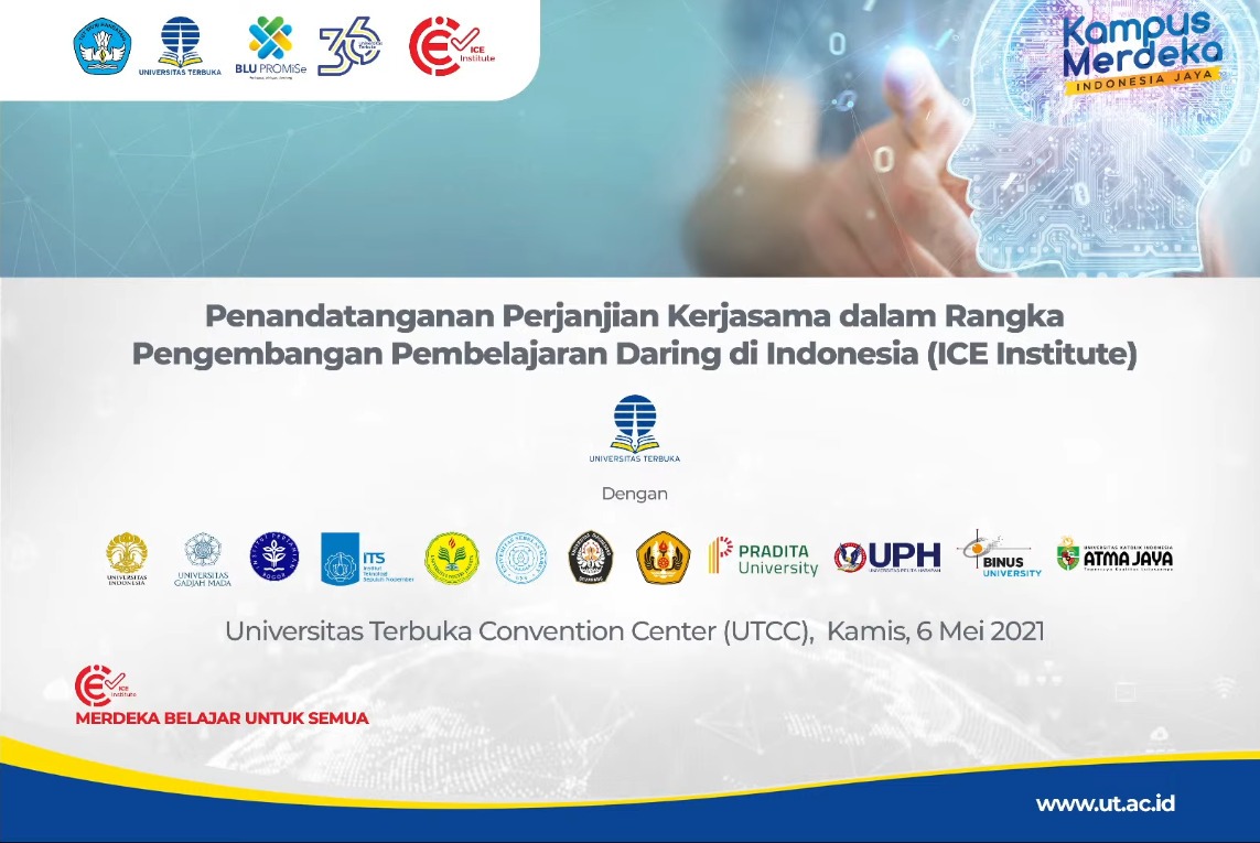 Pembukaan acara penandatanganan perjanjian kerja sama antara UT dan 12 perguruan tinggi negeri dan swasta di Indonesia termasuk ITS