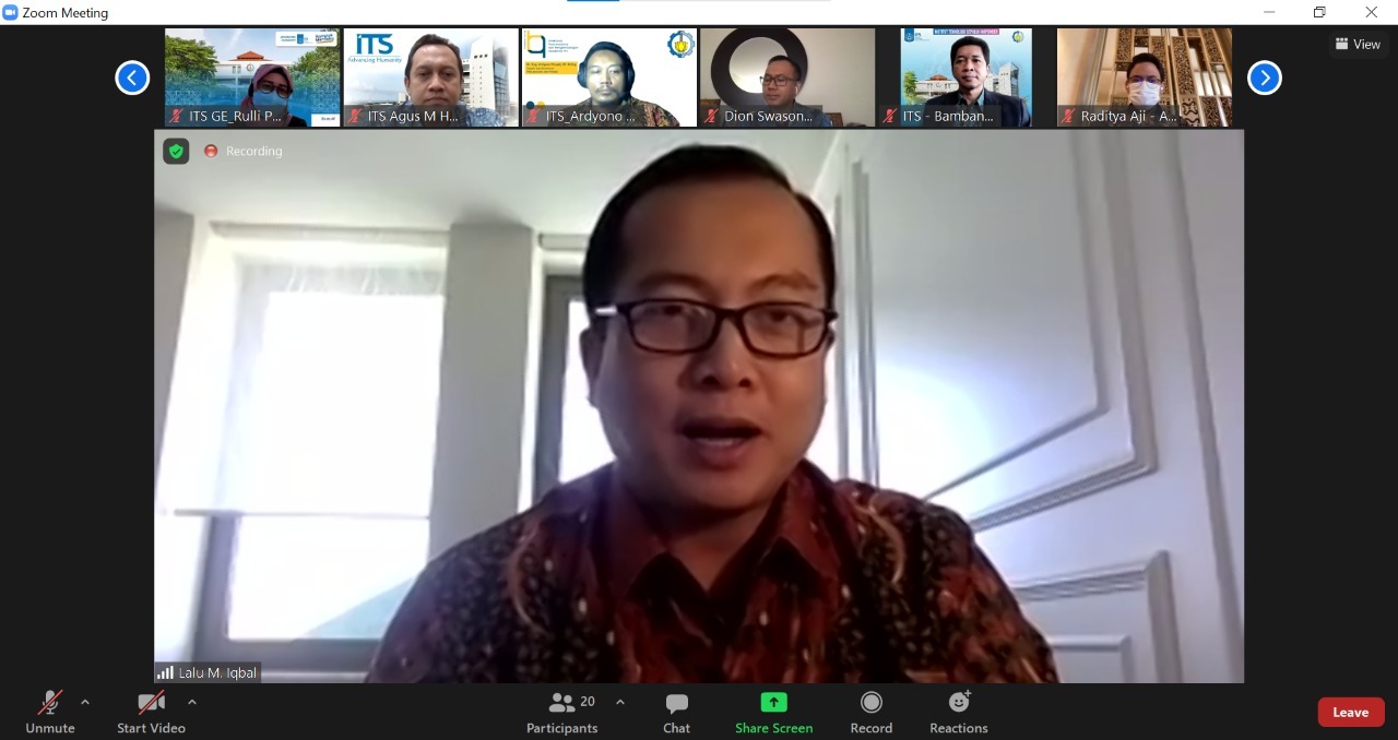 Duta Besar RI untuk Turki, Lalu Muhammad Iqbal, memaparkan potensi kerja sama antara ITS dengan Turki