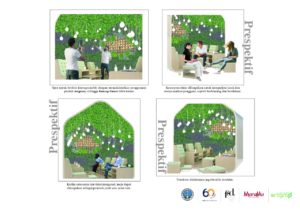 Perspektif interior Nature Puzzle beserta fasilitas-fasilitas tambahan yang ada di dalamnya