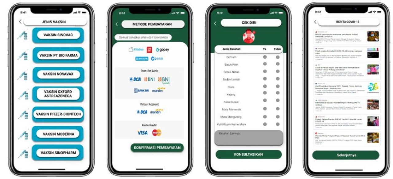 Informasi terkait vaksinasi dalam aplikasi SI-ASIN, gagasan tim mahasiswa ITS