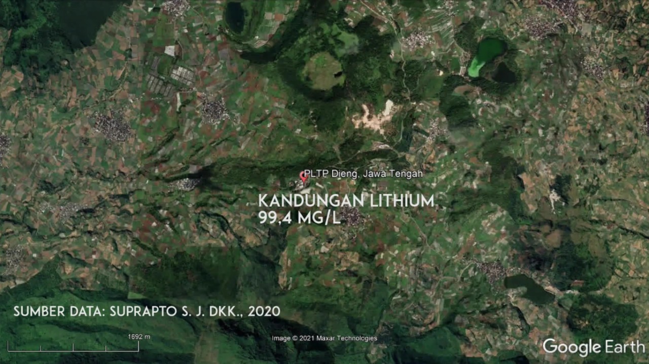 Salah satu titik PLTU di Indonesia yang diproyeksikan dapat menghasilkan ekstraksi lithium langsung dari geothermal brine