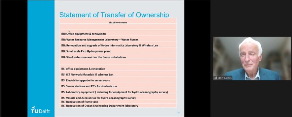 Granted assets dalam proyek IDN265 yang diserahterimakan kepada ITS dan ITB