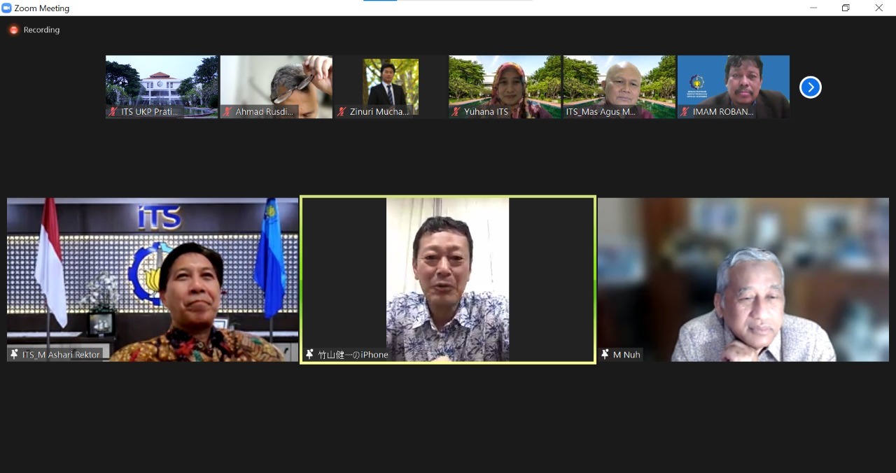 (from left) ITS Rector Prof Dr. Ir Mochamad Ashari MEng, Japanese Consulate General Takeyama Kenichi, and ITS MWA Chairman Prof Dr. Ir Mohammad Nuh DEA