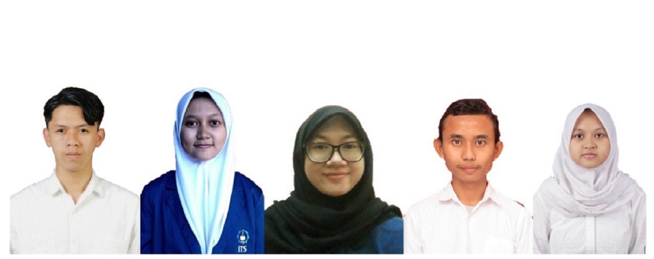 Lima mahasiswa ITS penggagas aplikasi SAPIENS, (dari kiri) Akhmad Miftakhul Ilmi, Andrea Ernest, Aulia Kharis Rakhmasari, Dede Yusuf P Kuntaritas, dan Zulfani Alfasanah