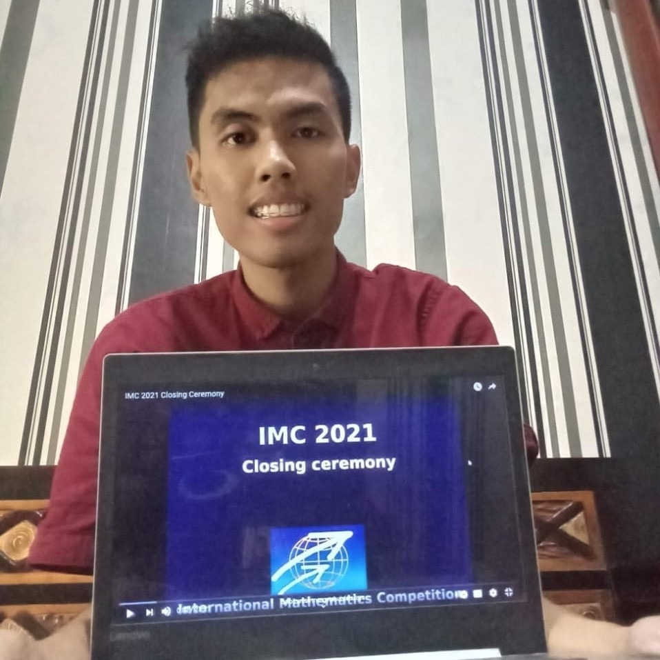 Alvian Alif Hidayatullah, an ITS Mathematics Department student who won bronze in the International Mathematics Competition 2021