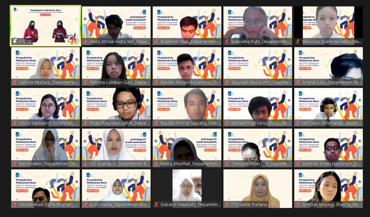 New student participants who take part in the ITS New Student 2021 Inauguration procession, which held online