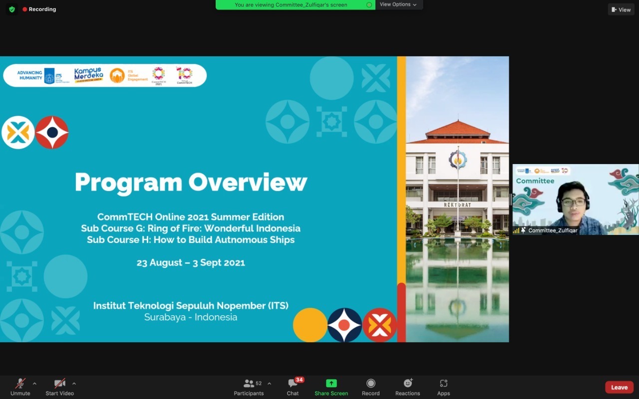 Presentation of material descriptions that will be given during CommTECH by Ahmad Zulfiqar Rahman Aji, CommTECH 2021 Program Coordinator