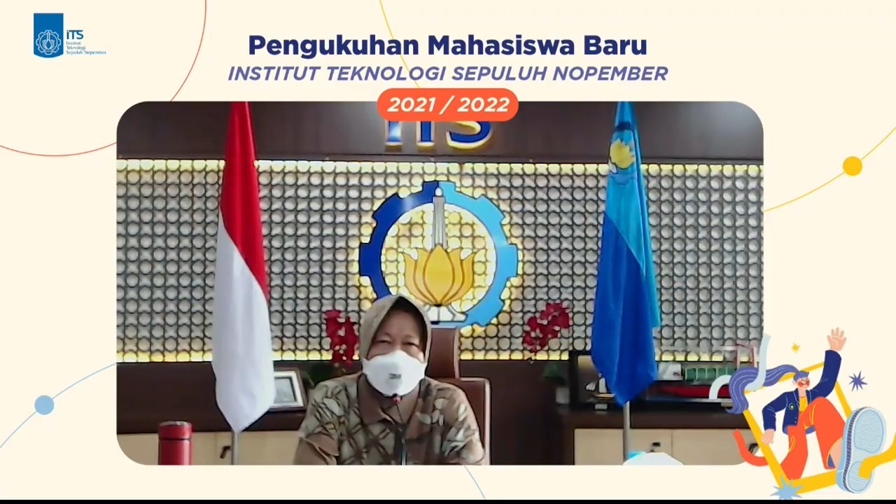 Public online lecture from the Indonesian Minister of Social Affairs Dr (HC) Ir Tri Rismaharini MT for ITS 2021 new students