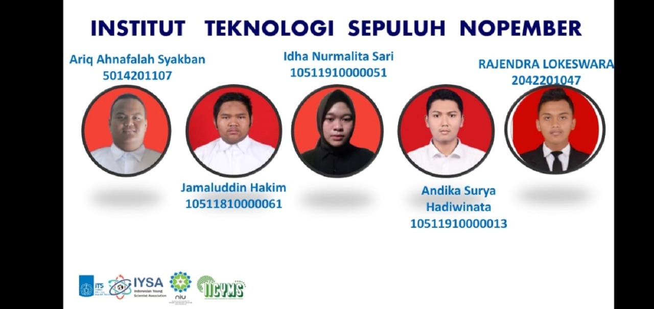 Anggota tim IMM AWAN ITS yang berlaga di ajang international Invention Competition for Young Moslem Scientists (IICYMS) 2021