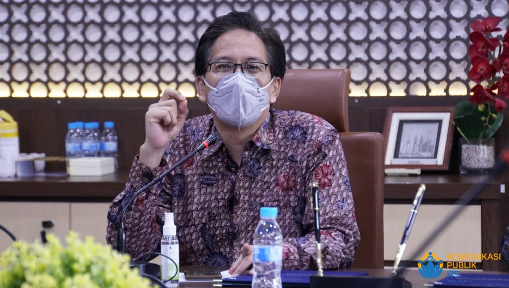 Rektor ITS Prof Dr Ir Mochamad Ashari MEng memberikan sambutannya dalam acara penandatanganan MoU dengan BPS Jawa Timur