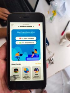 Tampilan dari Sanggar Edukasi, platform belajar rancangan tim mahasiswa ITS yang lolos pendanaan KBMI